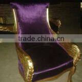 Velvet Baroque Armchair thumbnail-1