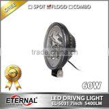 7" 60W Thin Flood Dring Light for Heavy Duty Construction Mining Truck Forestry Heavy Machinery High Power Led Work Light thumbnail-3