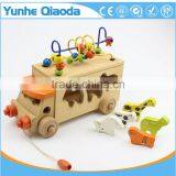Animal Shape Sorter Truck and Bead Maze - Pull Along Toy - Animal in Many Shape Blocks thumbnail-4