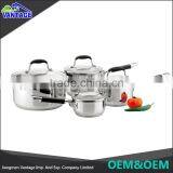 High Quality Stainless Steel Cooking Pot Color Coating Wholesale Cookware With Glass Lid thumbnail-4