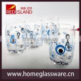 Machine Pressed Glass Tumbler, Printing Glass Cup, Glass Tumbler With Decal thumbnail-1