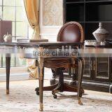 British Retro Design Home Office Furniture, Replica Office Table With Arm Chair, Vintage Hand Painting Wooden Writing Desk thumbnail-3