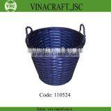 Blue Bamboo Basket With Handles Bamboo Baskets Wholesale