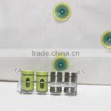 Metal Coated Glass Salt and Pepper Shaker With Metal Rack thumbnail-2