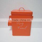 Colorful Airtight Storage Tin Metal Lanudry Canister With Spoon Lid Handle thumbnail-5