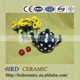 Colorful White With Printing Ecofriendly 100% Ceramic Tea Pot thumbnail-1