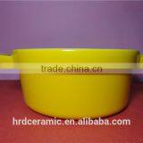 Fun Yellow Glazed Soup Bolw Ceramic Glazed Bowl / Decorative Bowl thumbnail-3