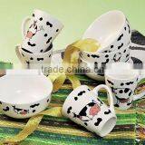 Lovely Dairy Porcelain Bowl and Mug With Decal Printing thumbnail-1