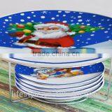 5PCS Christmas Ceramic Cake Plates With Rack,Porcelain With Decal thumbnail-1
