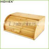 Bamboo Roll Top Bread Bin French Bread Box Homex BSCI/Factory thumbnail-1