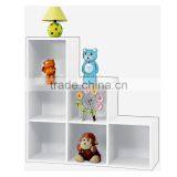 6 Cubes Wooden Shoe Storage Cabinet, White Color Cabinet