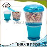NBRSC Plastic Cup Cereal Milk Cup Convenient For School/Office/Kitchen/Outside With Spoon thumbnail-3