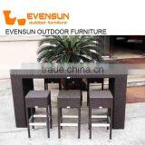China EVENSUN Manufacturer Cheap Rattan Wicker Stool Bar Chair thumbnail-3