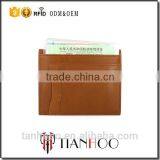Customize Simple Style Wholesale Business Genuine Leather RFID Blocking Card Holder