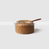 Natural Coconut Wood Salt Cellar/mini Coconut Spoon/ Condiment Set thumbnail-2