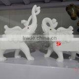 White Marble Elephant Sculpture for Home Decoration thumbnail-1