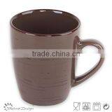 Antique Orange Color Glazed Stoneware China Ceramic Mug thumbnail-2