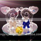 Fashion and Good Quality Quran Wedding Crystal Heart Double Bear Model Gifts in China thumbnail-2