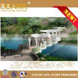 Rugged Horn Shape Prefab Steel Structure Bridge, Stereoscopic Landscape Bridge With Petal Shape Rail(BF08-Y10009)