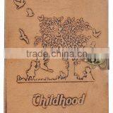 Handmade Vintage Embossed Tree With Children Leather Journal thumbnail-1