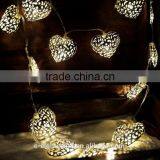 Cheap Oem 12 LED Heart Shape Solar Power Indoor Holiday Light thumbnail-1