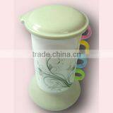 2016 Unbreakable Plastic Superimposed With 4 Cups Within Storage Jug thumbnail-1