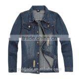 Stylish Denim Jacket Fashion Mens Dip Dyed Denim Jeans Jacket Winter thumbnail-6