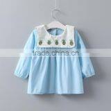 2017 Wholesale Girls Spring Boutique Embroidery Pineapple Lapel t Shirt thumbnail-4