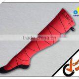 Fashion Design Jacquard Lace Comfortable Red Knee Socks for Lady thumbnail-1