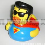 floating superman rubber duck ,rubber superman bath duck toy ,baby plastic superman duck toy
