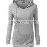 Custom Made Blank Elongated Solid Color Pullover Hoodies thumbnail-1