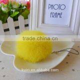 New Promotional Fox & Rabbit Fur Ball Fur Pom Poms Keychain thumbnail-3