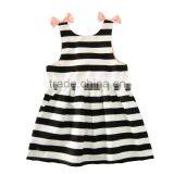 S17727A Wholesale Baby Little Girls Sleeveless Summer Striped Dress thumbnail-2