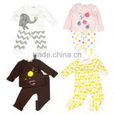 S32704W New Children Clothes Sets Baby Girls Sleepwear Long Sleeve Leisure Wear Kids Pajamas