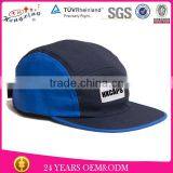 2015 Design Your Own 100% Cotton Flat Brim 5 Panel Caps Blank Wholesale 5 Panel Cap Wool thumbnail-2