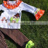 The Halloween Kids Girls The Owl Print OUTFITS Pant Sets Girls Boutique Clothes Kids Sets With Matching Accessories thumbnail-3