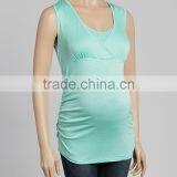 New Summer Mint Maternity Sleeveless Tops Soft Maternity Tees Women Clothing WT80817-23 thumbnail-1