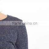 Clearence Long Sleeve Maternity T-Shirt With Navy Heather Cutout-Back Maternity Tunic Tops Women Wear WT80817-65 thumbnail-4