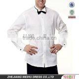New Men's Brand Designer White High Quality Wing Collar Tuxedo Dress Shirt thumbnail-1