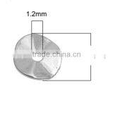 Zinc Based Alloy Wavy Spacer Beads Silver Tone thumbnail-2