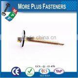 Made In Taiwan Hex Washer Head Bonded Washer Roof Screw Painted Head Hex Roof Screw Polycarbonate Dome Sealer Screw Metal Timber thumbnail-5