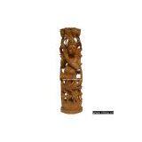 Wood Handmade Sculpture Lord Krishna Statuette India thumbnail-1