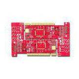 Gold Finger FR4 4 Layer PCB Prototype With ENIG Finish , Red Solder Mask