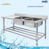 Double Bowl Sink,Stainless Steel Double Bowl Work Table