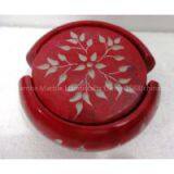 Marble Tea Coaster Set Camel Handmade Beautiful Hand Painted Home Decor