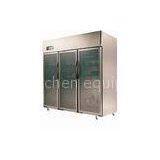 1550L Asian Glass Door Refrigerators , 3 Door Freezer For Commercial thumbnail-1