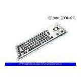 Silver Grey Illuminated Metal Keyboard Dust-Proof With 65 LED Individually-Lit Keys