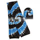 Tie Dyed Knitted Scarf and Hat Set