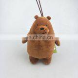 lovely We Bare bears hanging soft toys Grizzly Panda Ice plush bear toys