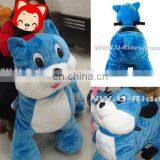 Bird Plush Playground Walking Animal Toy Ride With Plastic Fence